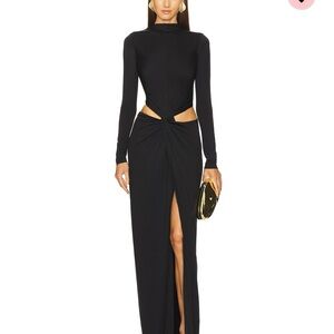 Cult Gaia Keri Dress. Elegant Black Cut-Out Maxi Dress